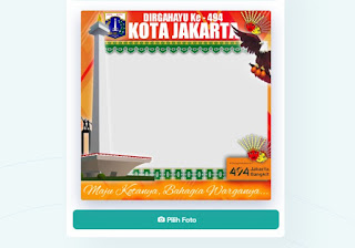 Template twibbon selamat hari jadi kota Jakarta - kanalmu