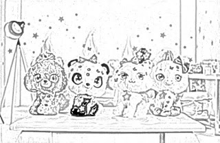 Shimmer Stars Plush Pets coloring pages free and downloadable coloring.filminspector.com