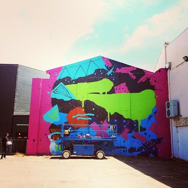 'Chichipeachy' New Mural By Askew in Newcastle, Australia For Hit The Bricks Street Art Festival. 2