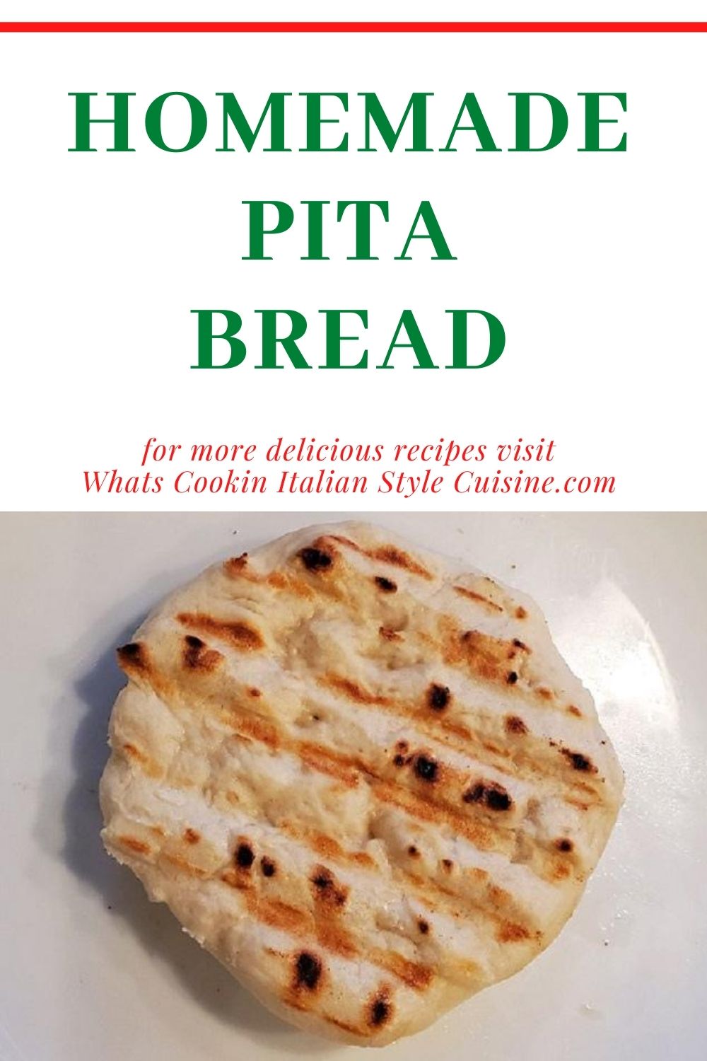 Homemade Pita Bread What's Cookin' Italian Style Cuisine