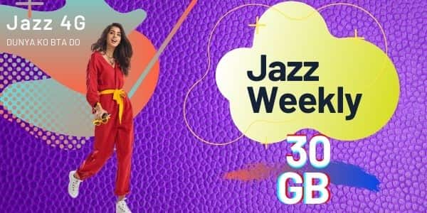 Jazz Weekly Internet Package 30GB Code