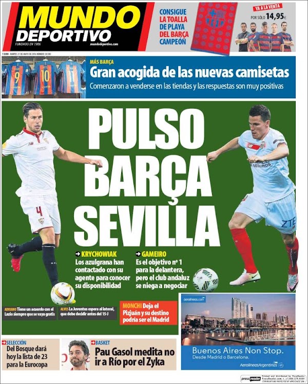 FC Barcelona, Mundo Deportivo: "Pulso Barça-Sevilla"