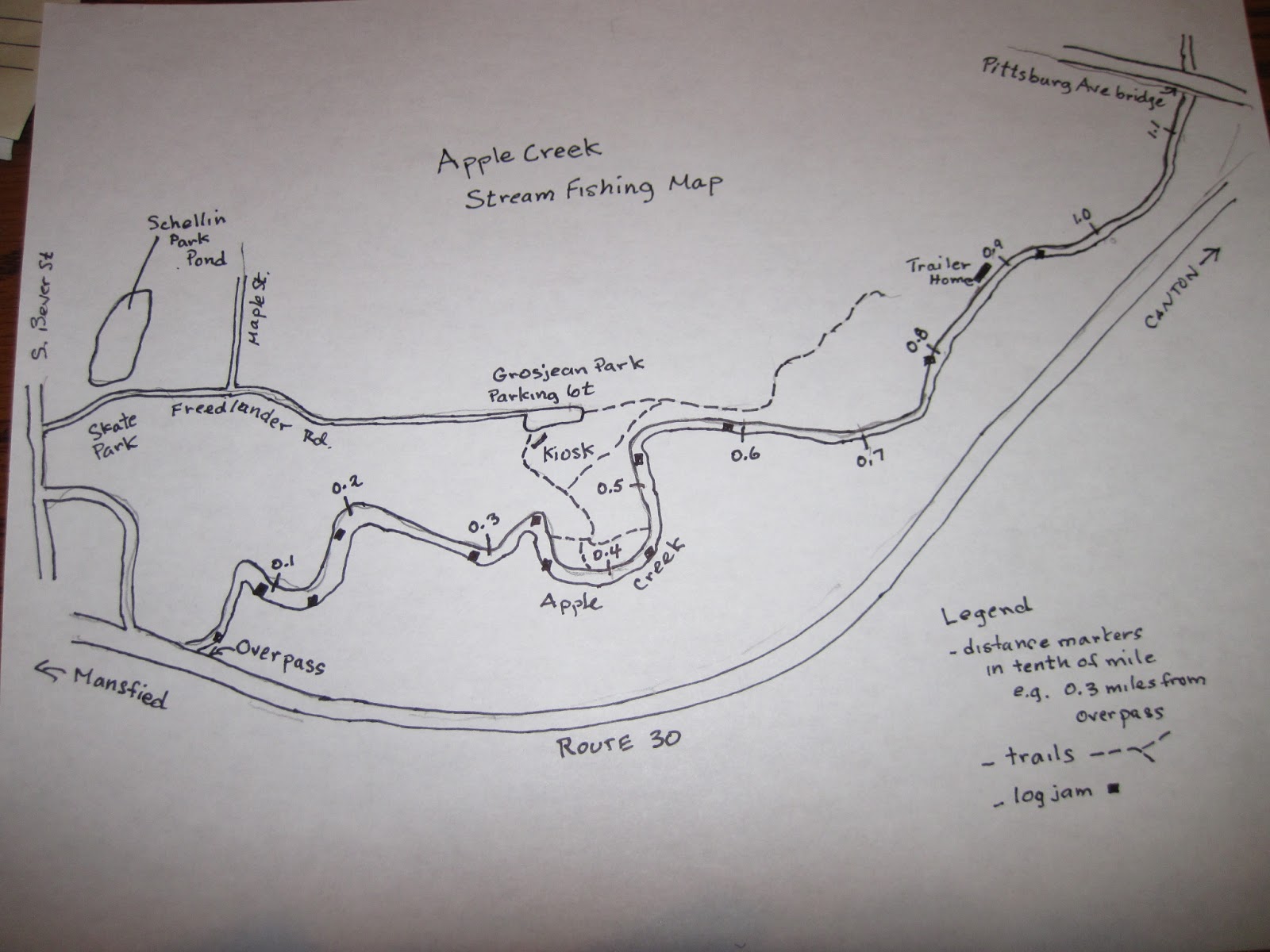 Apple Creek Trout Fishing in Wooster Ohio Photos of Apple Creek