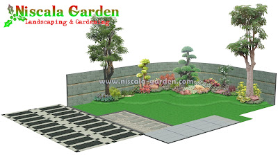 Desain Taman Tropis Modern