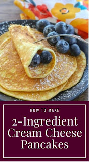 2-Ingredient Cream Cheese Pancakes