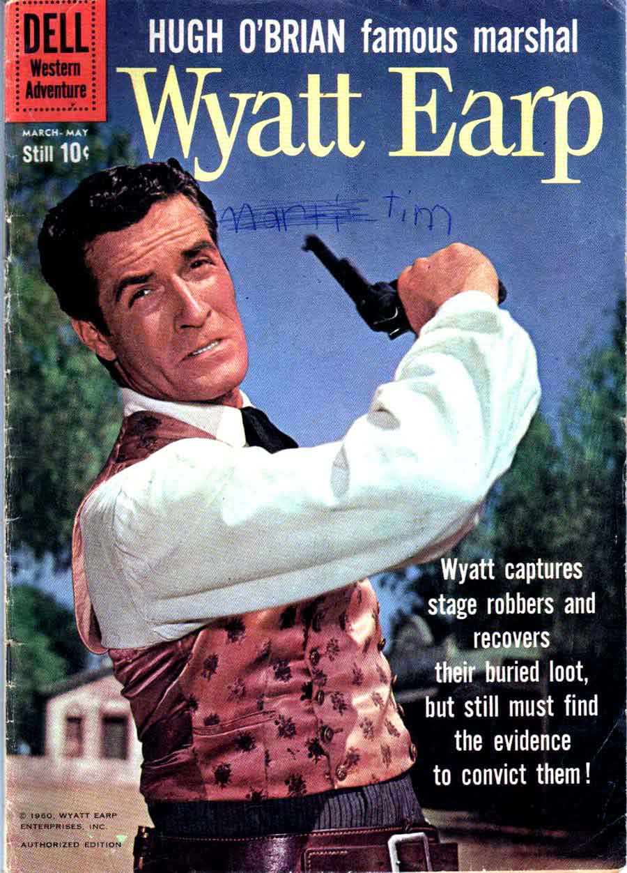 Wyatt Earp v2 #10 - dell western 1960s silver age comic book cover art