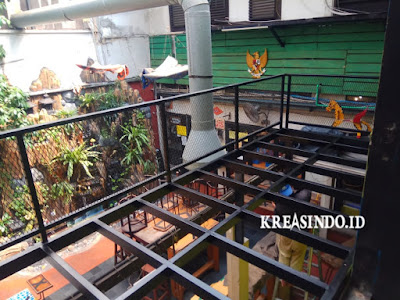 Penampakan Rangka Mezzanine Kafe pesanan Bu Monica di Menteng Jakarta Penampakan Rangka Mezzanine Kafe pesanan Bu Monica di Menteng Jakarta