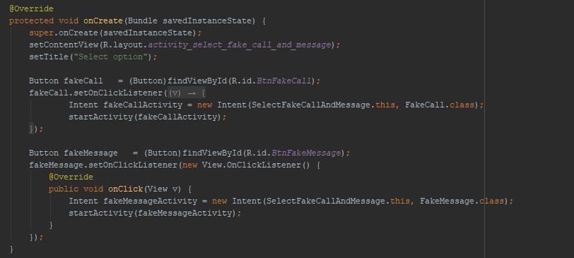 Fake Caller Id Android Studio