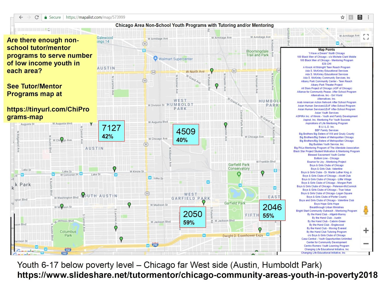 below is another map created using the map of chicago tutor mentor programs that i host in this map i m also showing the austin area along with humboldt below is another map created using the map of chicago tutor mentor programs that i host in this map i m also showing the austin area along with humboldt