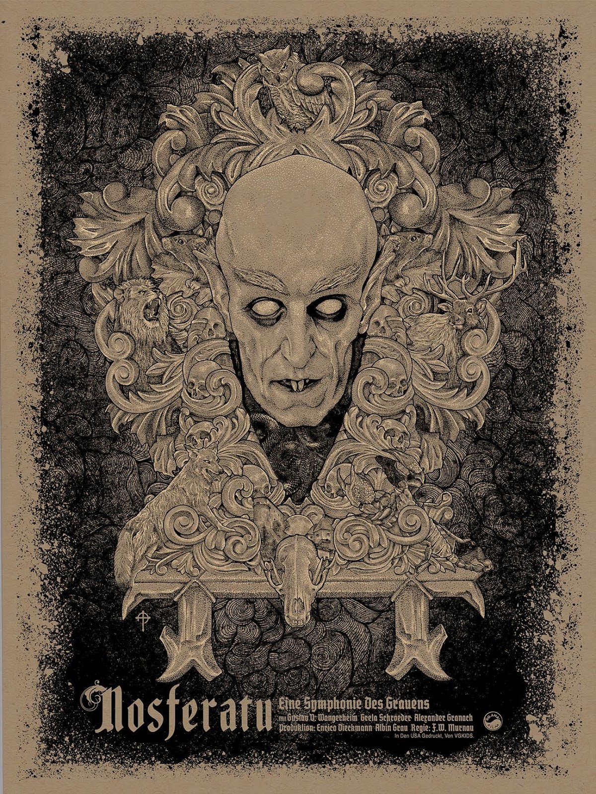 The Blot Says... Nosferatu Screen Print by Timothy Pittides