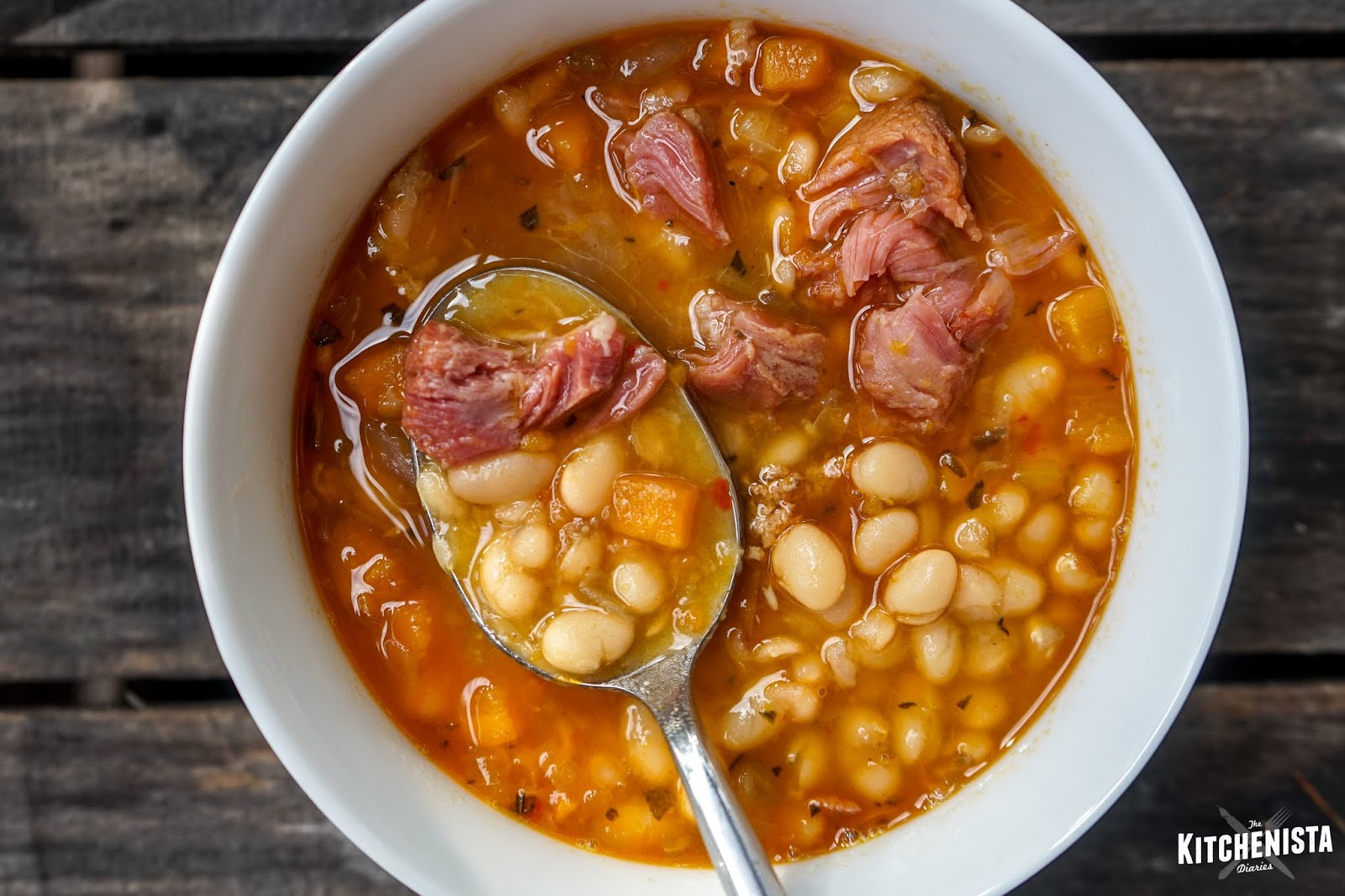 #InstantPot Navy Bean & Ham Soup - The Kitchenista Diaries
