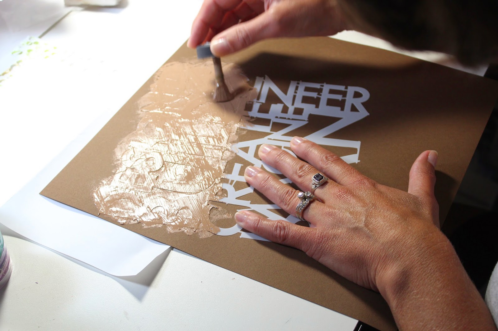 Club Scrap Creates Stencil Crackle Paint Technique