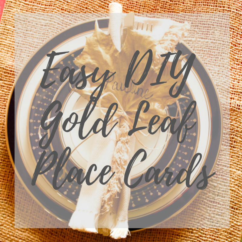 easy diy gold leaf place cards