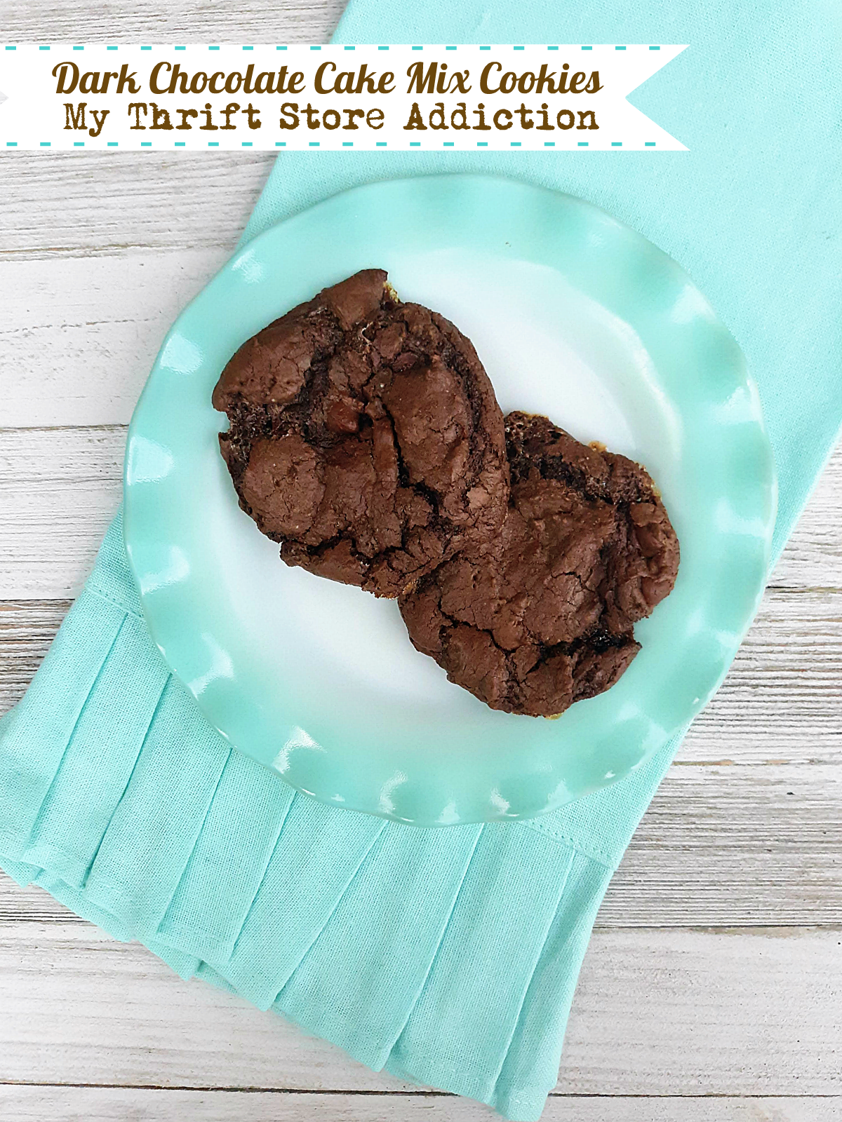 dark chocolate cake mix cookies