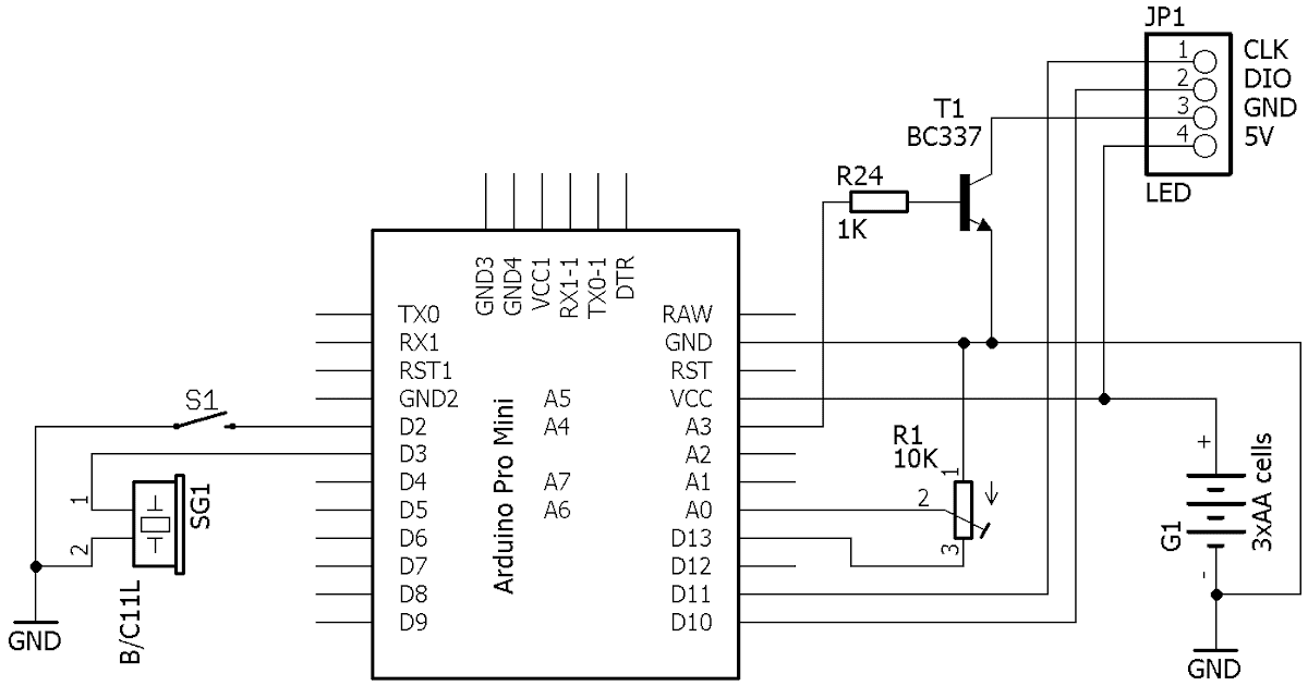Doz' Blog: Simple, low power Arduino countdown timer.
