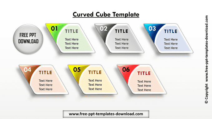 Curved Cube Template | PowerPoint Slide Download