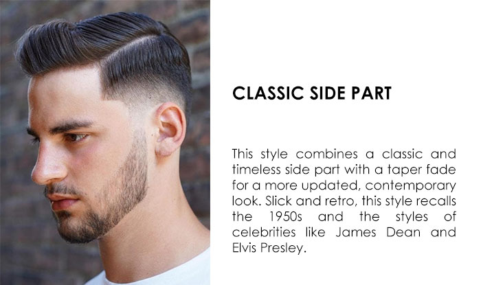 Classic Side Part | 29 Different type of Tapper Fade Haircuts for Men | NeoStopZone