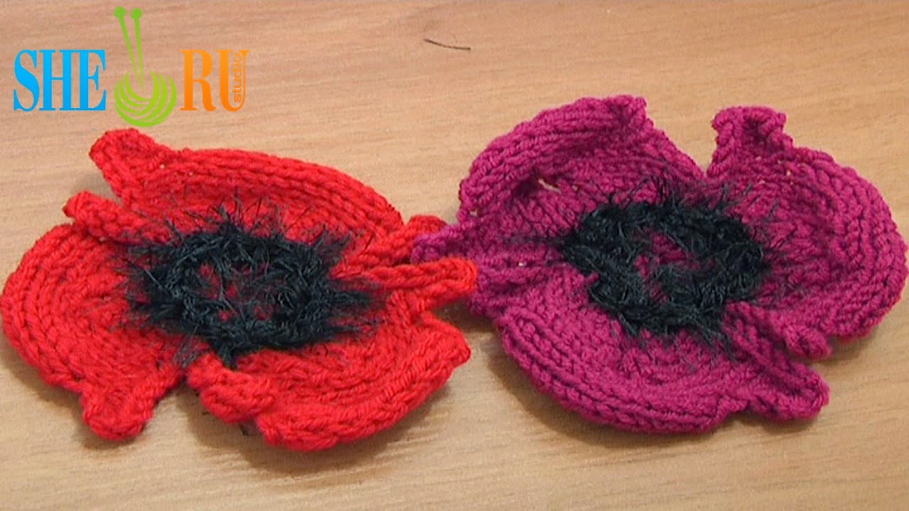Sheruknitting Knitting Flower Patterns Tutorial 14