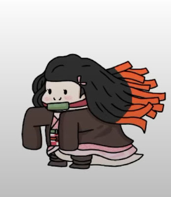 gambar dino nezuko Gambar Dino Anime Lucu Terbaik Yang Lagi Hits Di TikTok