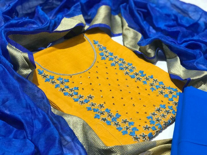 Latest Cotton Dress Materials