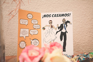 invitacion de boda comic