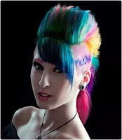 Colored Mohawk Hairstyle