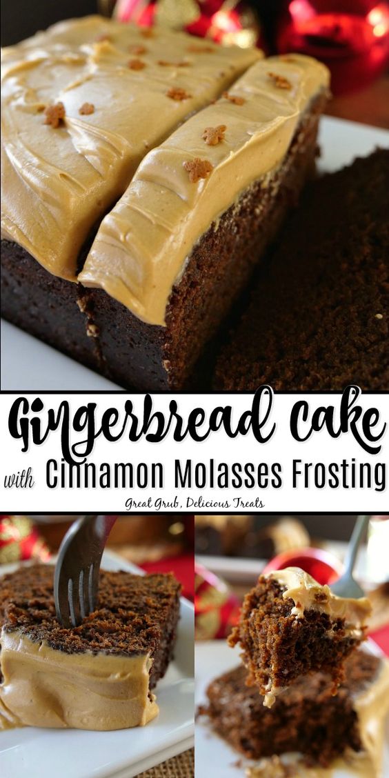 Gingerbread Cake with Cinnamon Molasses Frosting vegan recipe box