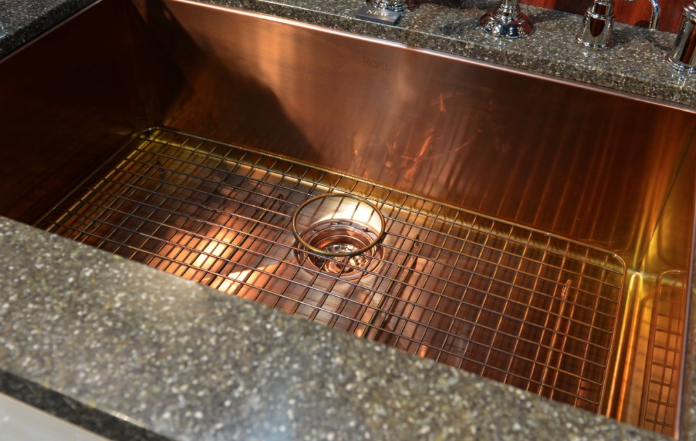 bath kitchen mats for inside of sink copper colored