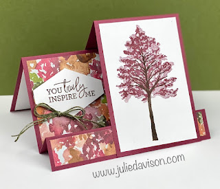 Stampin' Up! Beauty of the Earth Easy Side Step Card + VIDEO Tutorial & Bonus Ideas ~ www.juliedavison.com #stampinup