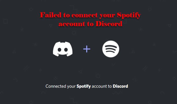 Spotify 계정을 Discord에 연결하지 못했습니다.