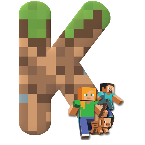 M. Michielin Alphabets MINECRAFT ALPHABET LETTER PNG, minecraft