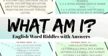 What Am I English Word Riddles With Answers