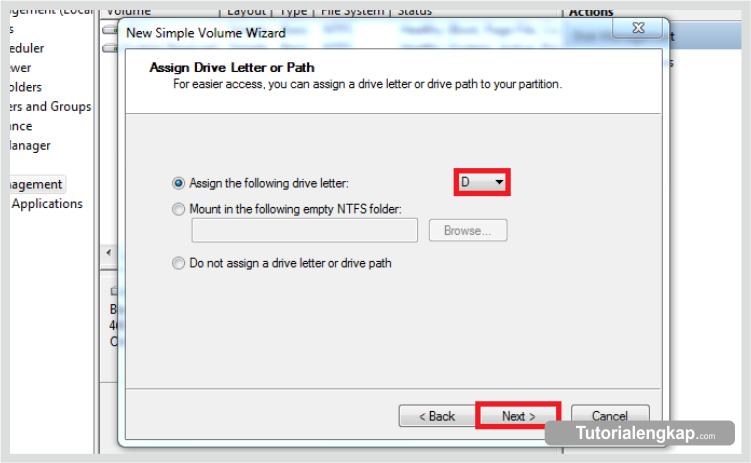 Tutorialengkap.com, how to make new partition on windows, cara terbaru membuat partisi hardisk, cara yang benar dalam membuat partisi hardisk, tutorial cara membuat partisi, langkah mudah membuat partisi hardisk tanpa bantuan apliakasi pihak ketiga