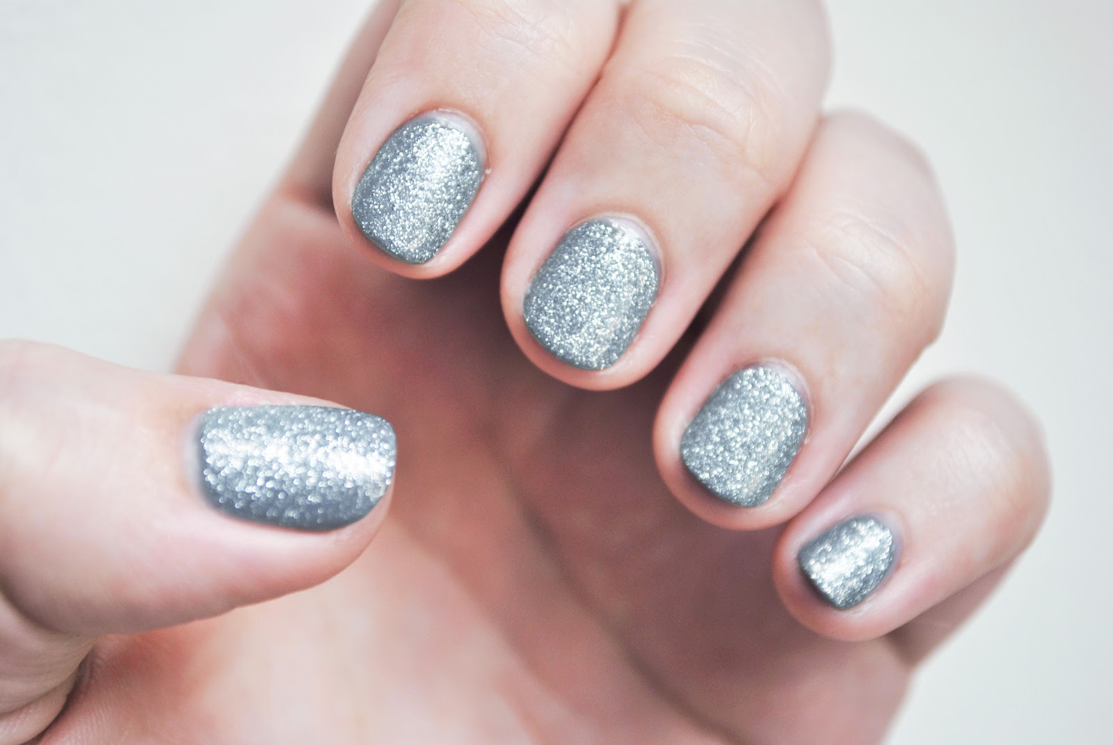 9. Silver Glitter Press-On Nails with Rhinestones - wide 1