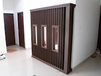 Sekat Rumah Bahan Panel Wood - Custom Furniture Semarang