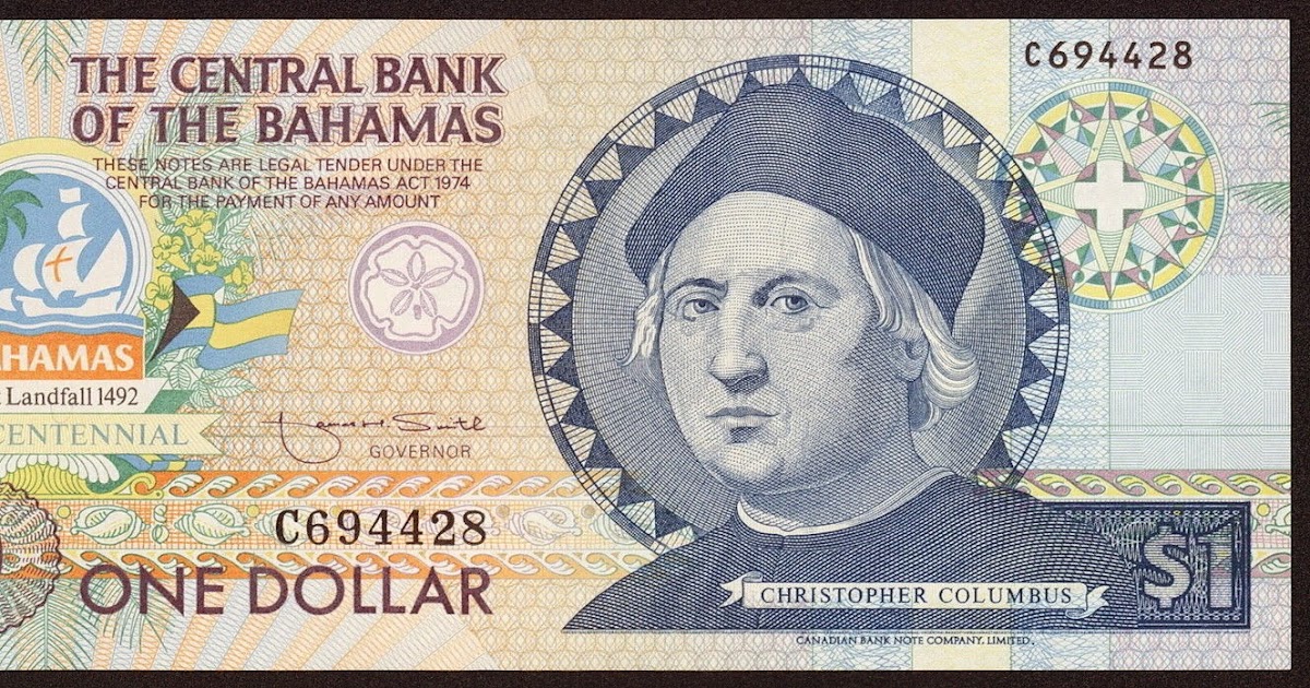 Bahamas 1 Dollar Commemorative Banknote 1992 Christopher ColumbusWorld Banknotes & Coins