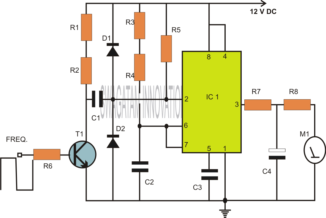 Diseño Electrónico: Frecuencimetro analogo (f to v) con 555