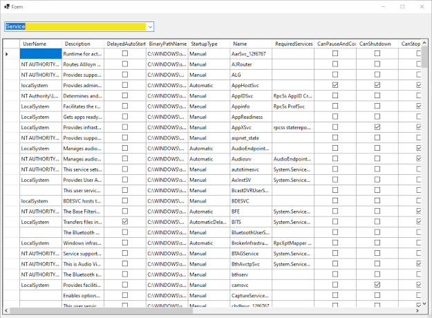 Chuanshuoge: powershell 30 UI 3 comboBox, dataGridView