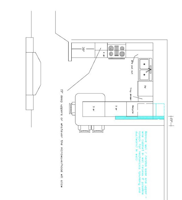 Kitchen Remodel Mania! Design Layout Bird's Eye View