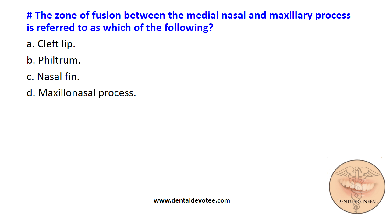 Dentosphere World of Dentistry Zone of fusion between the medial
