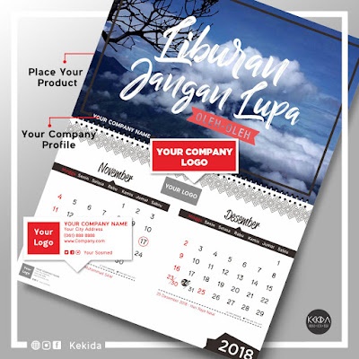 Contoh Gambar Desain Kalender 2018 Untuk Perusahaan