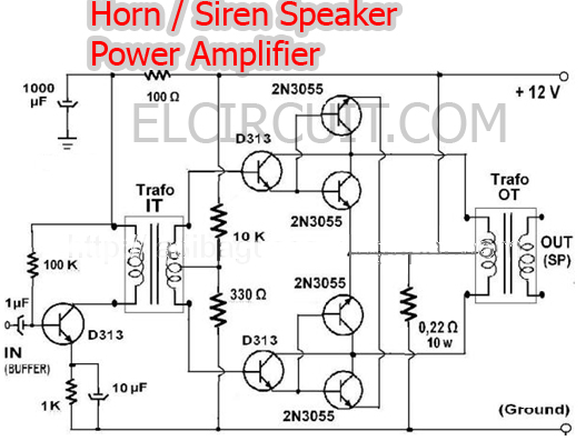 Power Amplifier For Horn Speaker