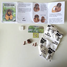 Components and instructions for a one-twelfth scale Kevin Kiwi 'A New Zealand cuddly toy'