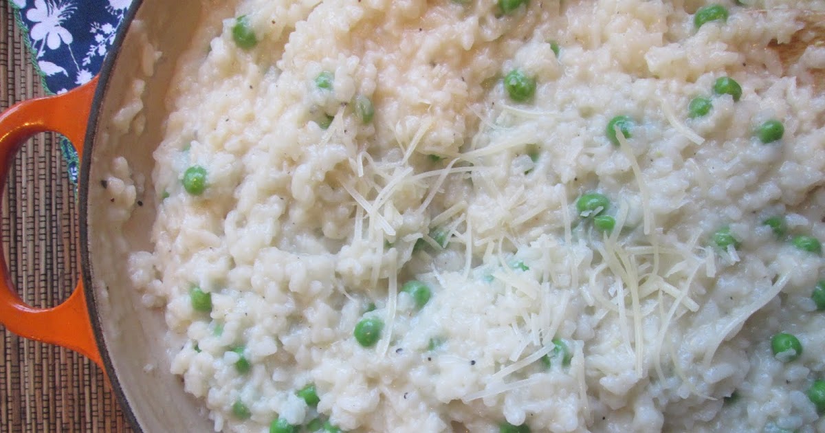Stirring the Pot Ina's Easy Peasy Pea and Parmesan Risotto {The