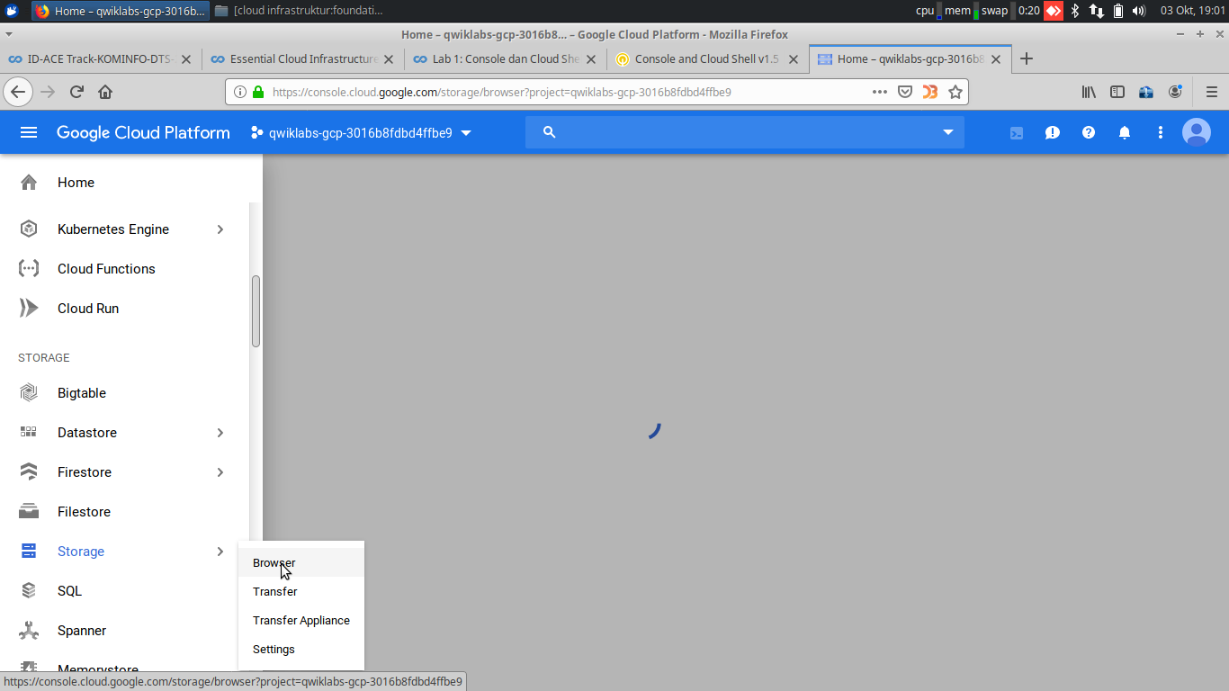 Cloud Storage Bucket Manage storage GCP