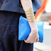 In the Street...Taylor and her magical blue clutch