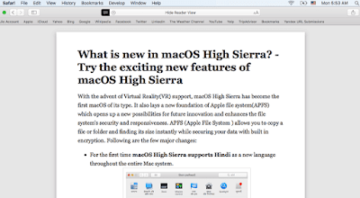An Example of reader view in Safari