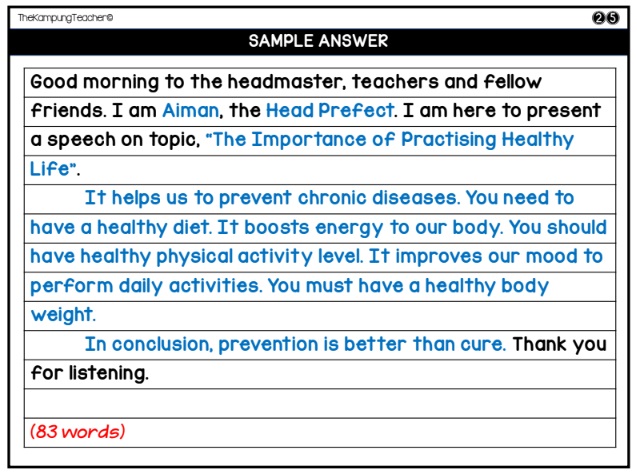 Upsr english essay message format image