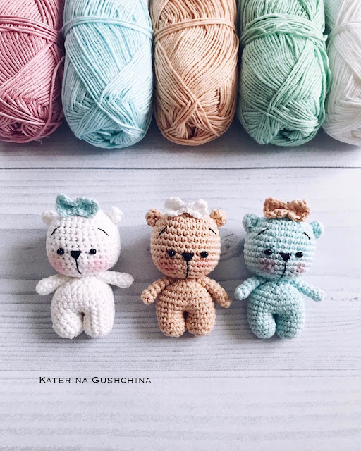 Tiny teddy bear crochet pattern 