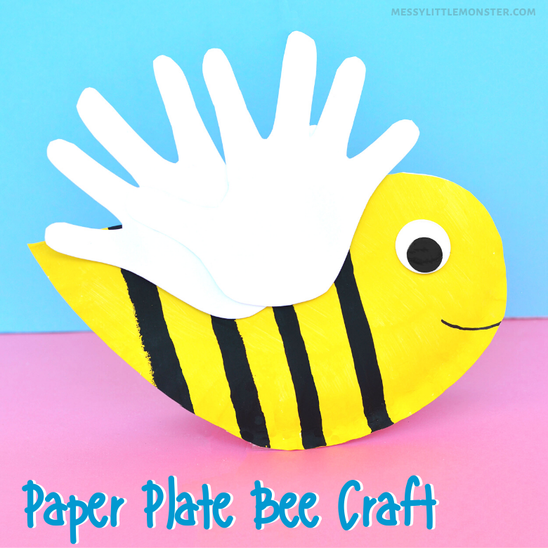 paper plate bee craft